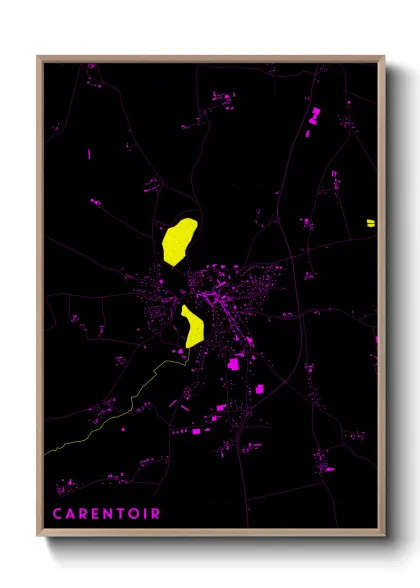 Une affiche de carte sur Carentoir