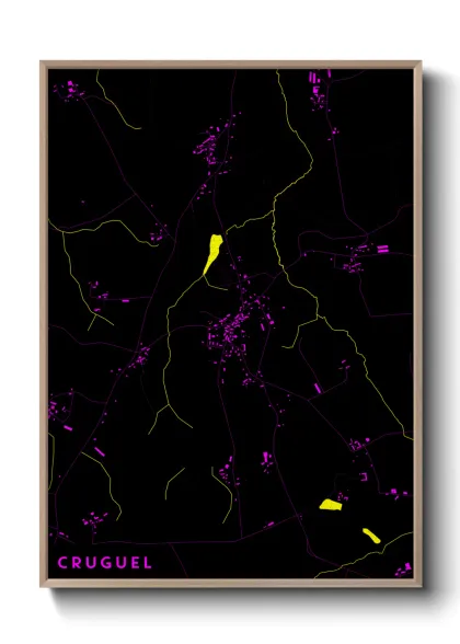 Une affiche de carte sur Cruguel