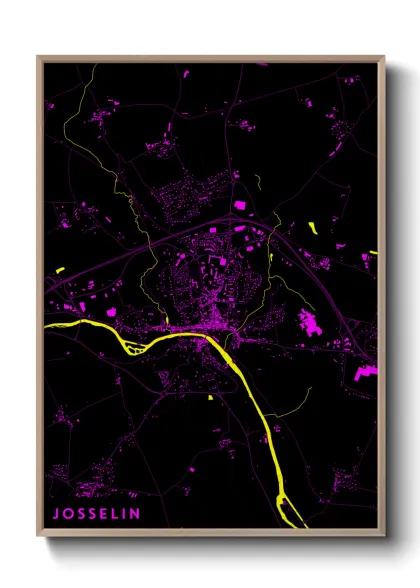 Une affiche de carte sur Josselin