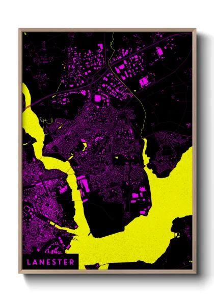 Une affiche de carte sur Lanester