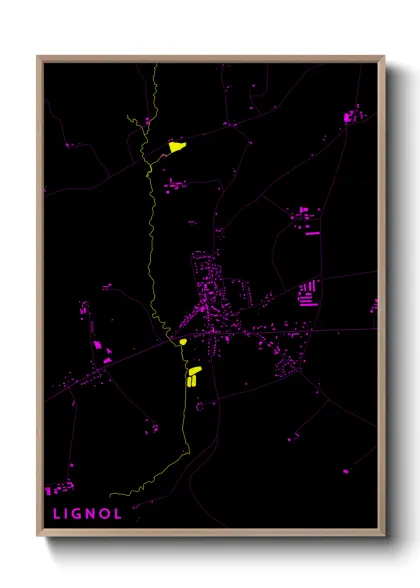 Une affiche de carte sur Lignol