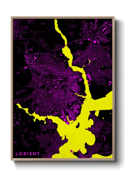Une affiche de carte sur Lorient