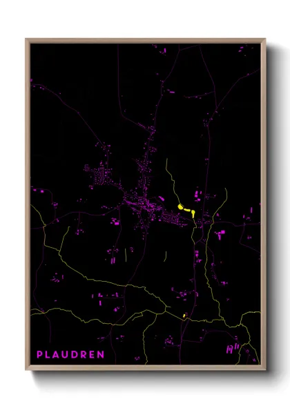 Une affiche de carte sur Plaudren