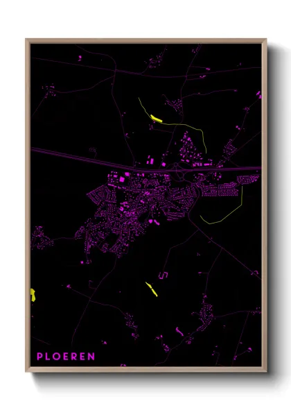 Une affiche de carte sur Ploeren