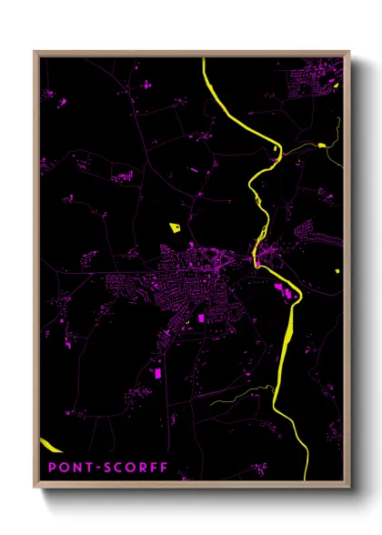 Une affiche de carte sur Pont-Scorff