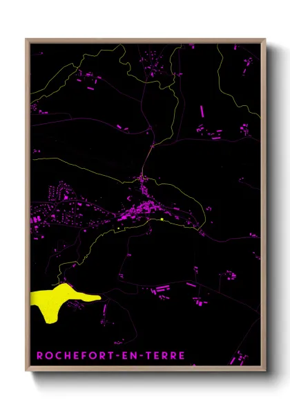 Une affiche de carte sur Rochefort-en-Terre