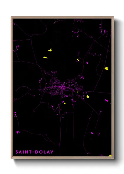 Une affiche de carte sur Saint-Dolay