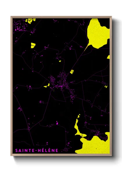 Une affiche de carte sur Sainte-Hélène