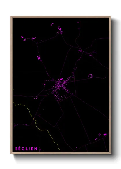 Une affiche de carte sur Séglien