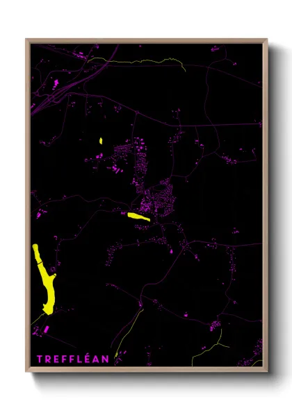 Une affiche de carte sur Treffléan
