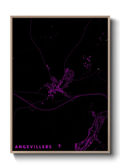 Une affiche de carte sur Angevillers