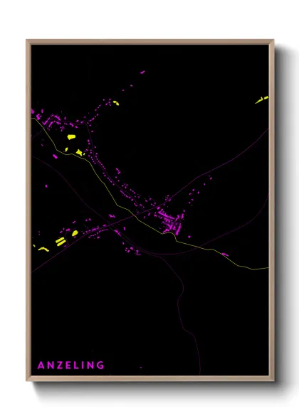 Une affiche de carte sur Anzeling