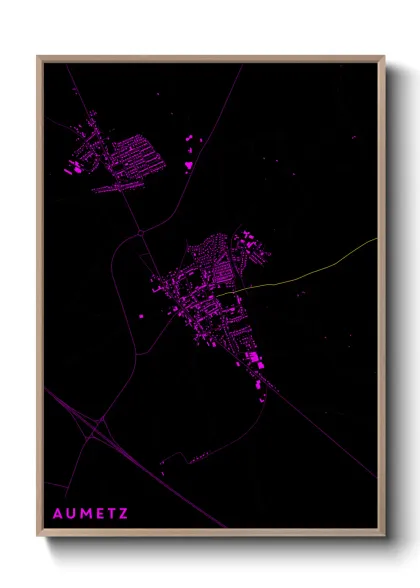 Une affiche de carte sur Aumetz