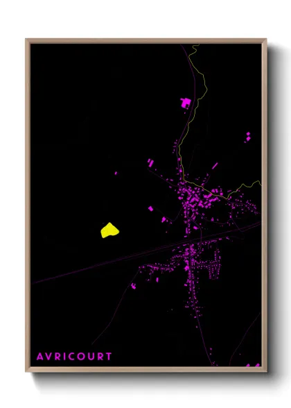 Une affiche de carte sur Avricourt
