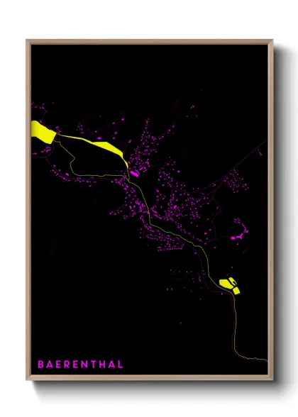 Une affiche de carte sur Baerenthal