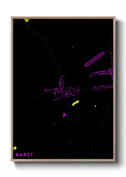 Une affiche de carte sur Barst