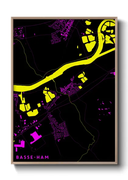 Une affiche de carte sur Basse-Ham