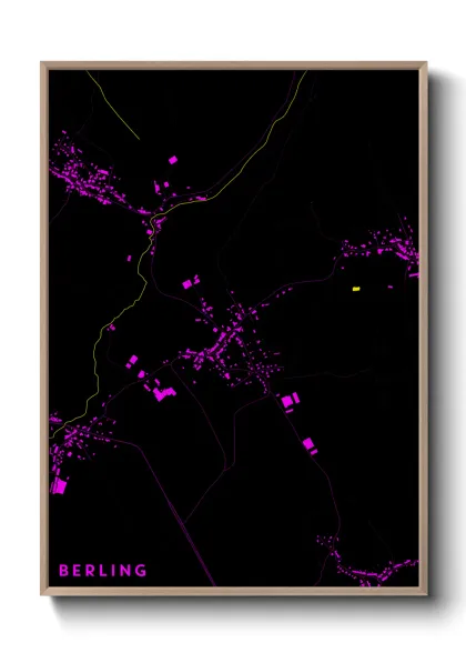 Une affiche de carte sur Berling