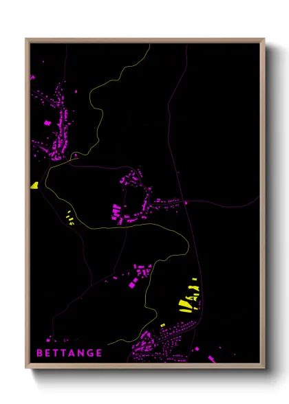 Une affiche de carte sur Bettange