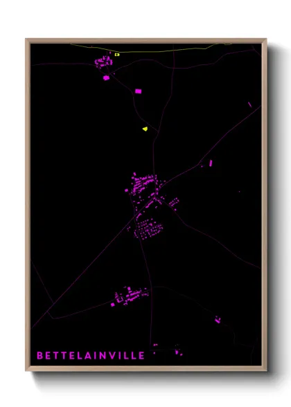 Une affiche de carte sur Bettelainville