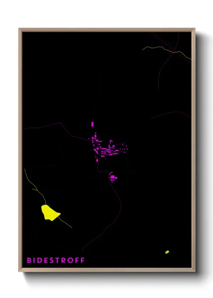 Une affiche de carte sur Bidestroff