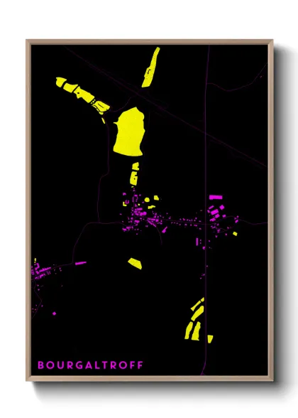 Une affiche de carte sur Bourgaltroff