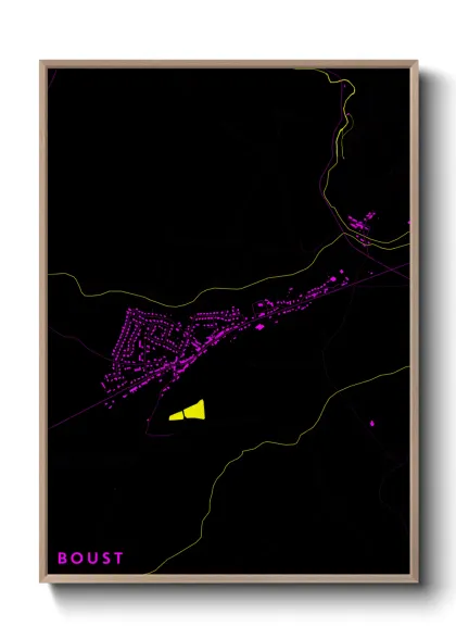 Une affiche de carte sur Boust