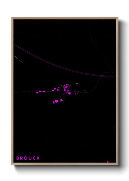 Une affiche de carte sur Brouck