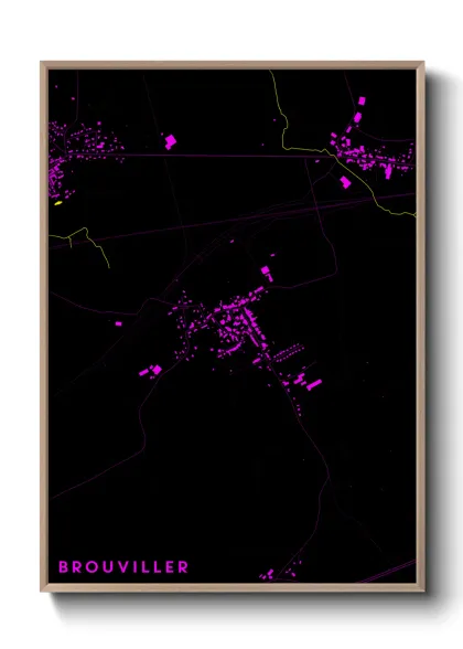Une affiche de carte sur Brouviller