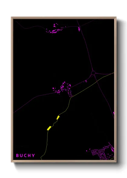 Une affiche de carte sur Buchy
