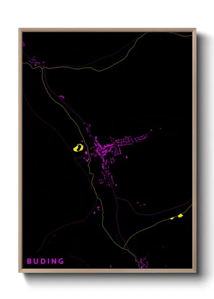 Une affiche de carte sur Buding