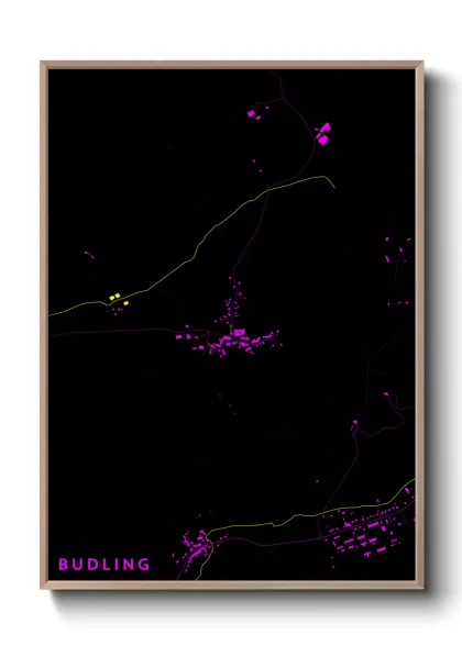 Une affiche de carte sur Budling