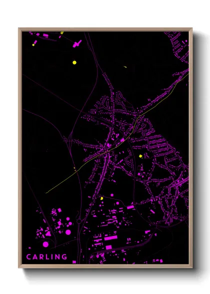 Une affiche de carte sur Carling