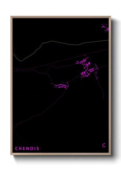 Une affiche de carte sur Chenois