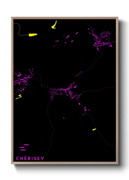 Une affiche de carte sur Chérisey