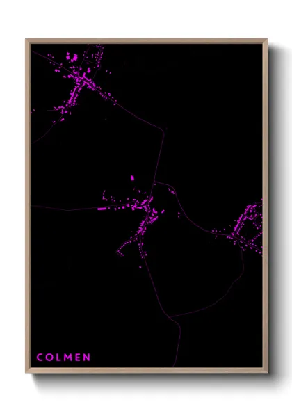 Une affiche de carte sur Colmen