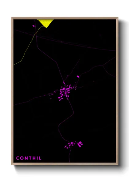 Une affiche de carte sur Conthil