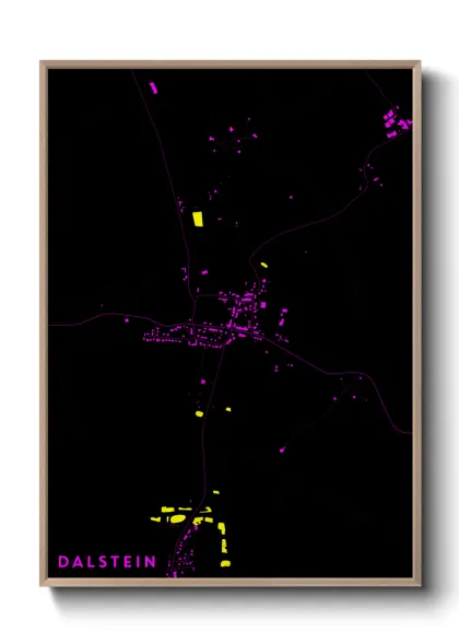 Une affiche de carte sur Dalstein