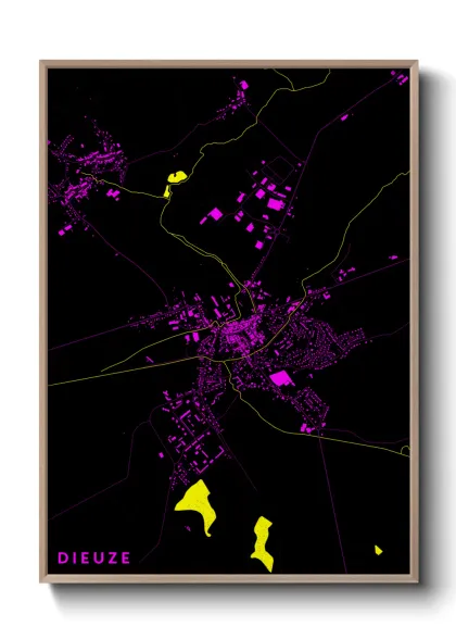 Une affiche de carte sur Dieuze