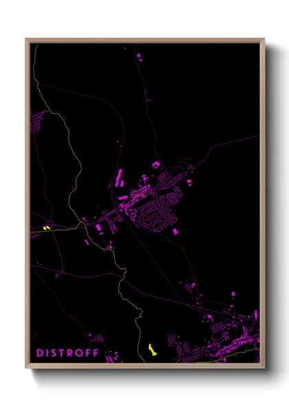 Une affiche de carte sur Distroff