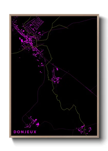 Une affiche de carte sur Donjeux