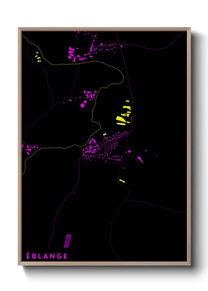 Une affiche de carte sur Éblange