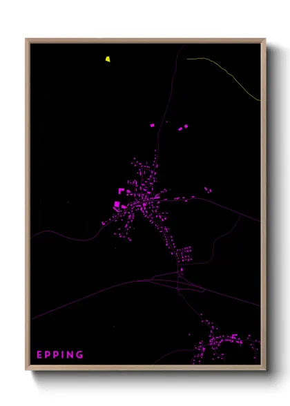 Une affiche de carte sur Epping