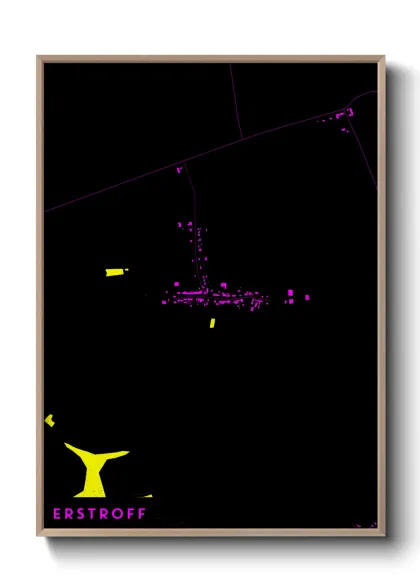 Une affiche de carte sur Erstroff