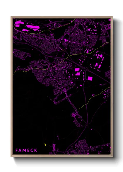 Une affiche de carte sur Fameck