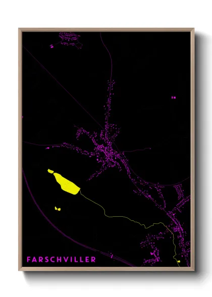 Une affiche de carte sur Farschviller