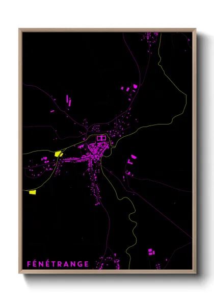 Une affiche de carte sur Fénétrange