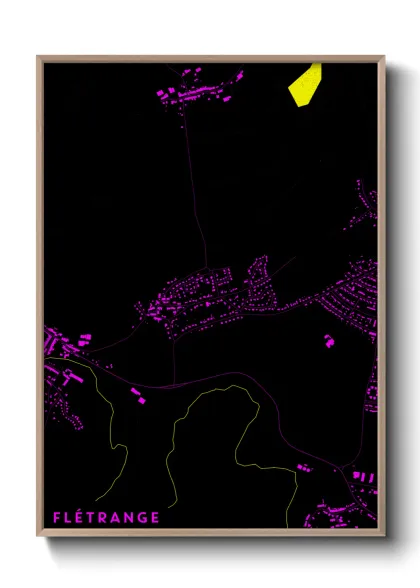 Une affiche de carte sur Flétrange