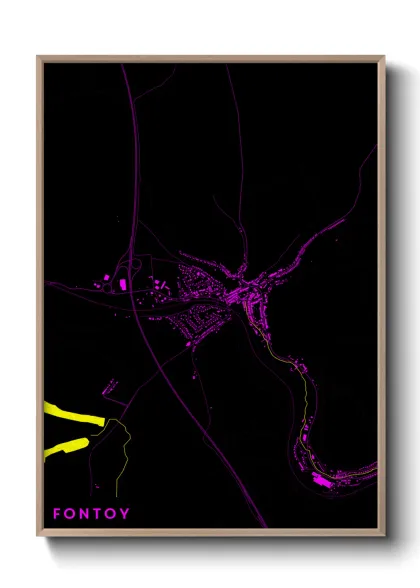 Une affiche de carte sur Fontoy