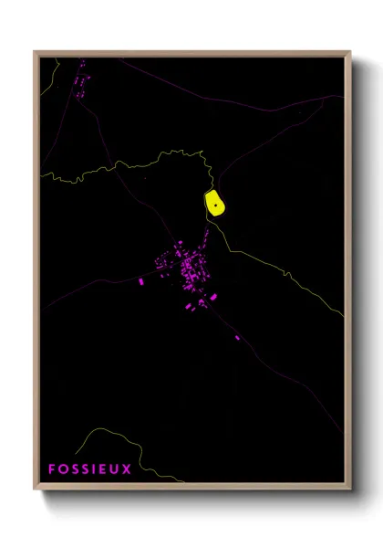 Une affiche de carte sur Fossieux